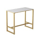Glam Pub Table Set 1/3/5 Pieces Faux Marble Bar Table with Stools White 63"L x 24"W Clearhalo 'Bar Furniture' 'furn' 'furn_home_bar_bar_sets' 'Furniture' 'Home Bars & Bar Sets' 'home_bar_bar_sets' 'Kitchen & Dining Furniture' 6612066