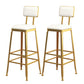 Glam Rectangle Pub Table Set 1/2/5 Pieces Faux Marble Pub Set for Indoor White-Gold 30"H Stools (Set of 2) Clearhalo 'Bar Furniture' 'furn' 'furn_home_bar_bar_sets' 'Furniture' 'Home Bars & Bar Sets' 'home_bar_bar_sets' 'Kitchen & Dining Furniture' 6612083