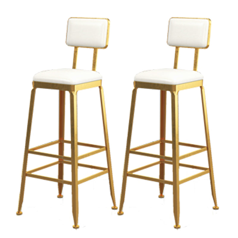 Glam Rectangle Pub Table Set 1/2/5 Pieces Faux Marble Pub Set for Indoor White-Gold 30"H Stools (Set of 2) Clearhalo 'Bar Furniture' 'furn' 'furn_home_bar_bar_sets' 'Furniture' 'Home Bars & Bar Sets' 'home_bar_bar_sets' 'Kitchen & Dining Furniture' 6612083