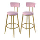 Faux Marble Counter Height Pub Set 1/2/5 Pieces Pub Table Set Pink 30"H Stools (Set of 2) Clearhalo 'Bar Furniture' 'furn' 'furn_home_bar_bar_sets' 'Furniture' 'Home Bars & Bar Sets' 'home_bar_bar_sets' 'Kitchen & Dining Furniture' 6612119