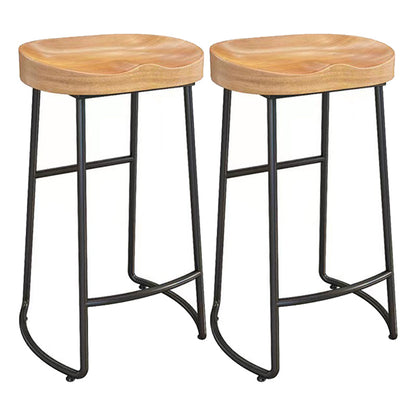 Industrial Style Bar Set 1/2/9 Pieces Solid Wood Rectangle Pub Dining Set for Indoor Brown 29"H Stool (Set of 2) Clearhalo 'Bar Furniture' 'furn' 'furn_home_bar_bar_sets' 'Furniture' 'Home Bars & Bar Sets' 'home_bar_bar_sets' 'Kitchen & Dining Furniture' 6612138