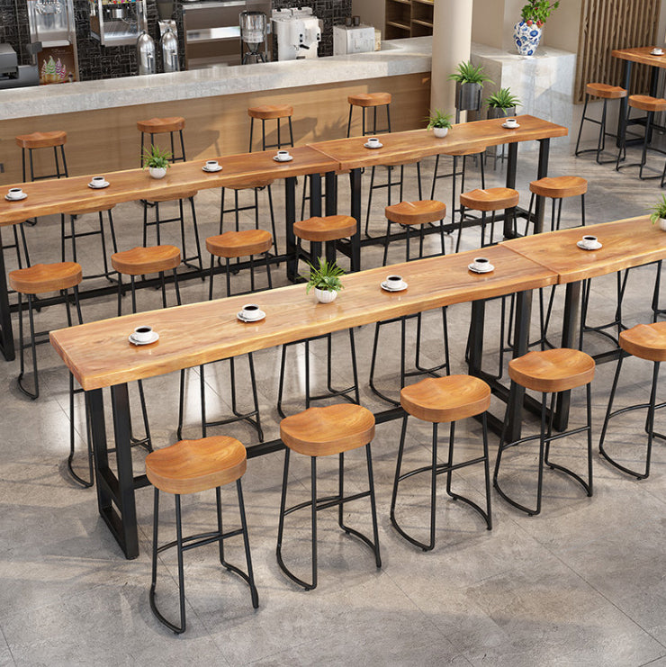 Industrial Style Bar Set 1/2/9 Pieces Solid Wood Rectangle Pub Dining Set for Indoor Clearhalo 'Bar Furniture' 'furn' 'furn_home_bar_bar_sets' 'Furniture' 'Home Bars & Bar Sets' 'home_bar_bar_sets' 'Kitchen & Dining Furniture' 6612149