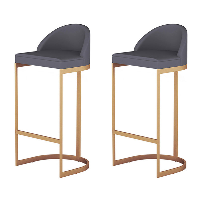 Contemporary Stone Pub Dining Set 1/2/3 Pieces Counter Table with Upholstered Stools Grey 30"H Stools (Set of 2) Clearhalo 'Bar Furniture' 'furn' 'furn_home_bar_bar_sets' 'Furniture' 'Home Bars & Bar Sets' 'home_bar_bar_sets' 'Kitchen & Dining Furniture' 6612215