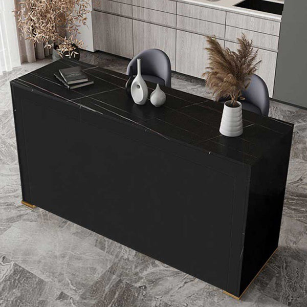 Contemporary Stone Pub Dining Set 1/2/3 Pieces Counter Table with Upholstered Stools Clearhalo 'Bar Furniture' 'furn' 'furn_home_bar_bar_sets' 'Furniture' 'Home Bars & Bar Sets' 'home_bar_bar_sets' 'Kitchen & Dining Furniture' 6612217