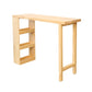 Ensemble de table de pub rectangulaire en bois massif, table et tabourets 1/2/3 pièces