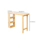 Ensemble de table de pub rectangulaire en bois massif, table et tabourets 1/2/3 pièces