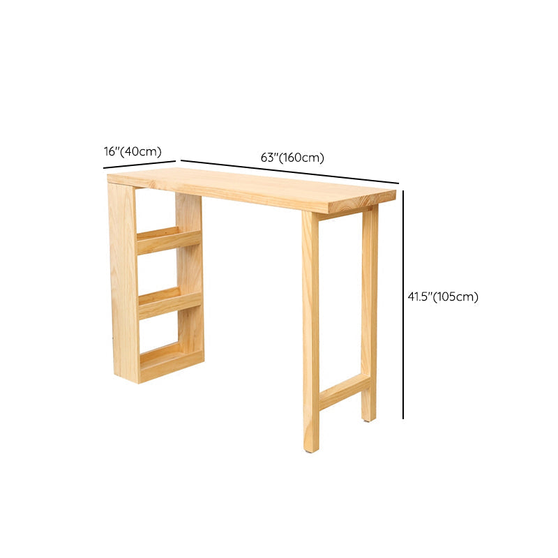 Ensemble de table de pub rectangulaire en bois massif, table et tabourets 1/2/3 pièces