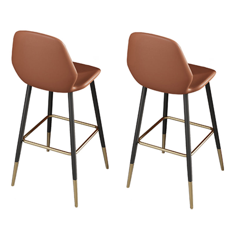 Orange Bar Stool and Table Set Contemporary 1/2/3 Pieces Bar Table Set Orange 30"H Stools (Set of 2) Clearhalo 'Bar Furniture' 'furn' 'furn_home_bar_bar_sets' 'Furniture' 'Home Bars & Bar Sets' 'home_bar_bar_sets' 'Kitchen & Dining Furniture' 6612289