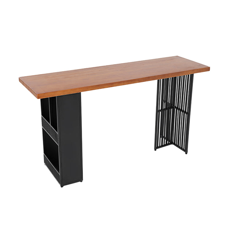 Modern Bar Table Set 1/7 Pieces Solid Wood Counter Table with Upholstered Stools Clearhalo 'Bar Furniture' 'furn' 'furn_home_bar_bar_sets' 'Furniture' 'Home Bars & Bar Sets' 'home_bar_bar_sets' 'Kitchen & Dining Furniture' 6612309