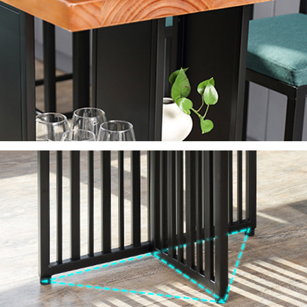 Modern Bar Table Set 1/7 Pieces Solid Wood Counter Table with Upholstered Stools Clearhalo 'Bar Furniture' 'furn' 'furn_home_bar_bar_sets' 'Furniture' 'Home Bars & Bar Sets' 'home_bar_bar_sets' 'Kitchen & Dining Furniture' 6612312