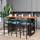 Modern Bar Table Set 1/7 Pieces Solid Wood Counter Table with Upholstered Stools Clearhalo 'Bar Furniture' 'furn' 'furn_home_bar_bar_sets' 'Furniture' 'Home Bars & Bar Sets' 'home_bar_bar_sets' 'Kitchen & Dining Furniture' 6612314