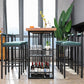 Modern Bar Table Set 1/7 Pieces Solid Wood Counter Table with Upholstered Stools Clearhalo 'Bar Furniture' 'furn' 'furn_home_bar_bar_sets' 'Furniture' 'Home Bars & Bar Sets' 'home_bar_bar_sets' 'Kitchen & Dining Furniture' 6612315