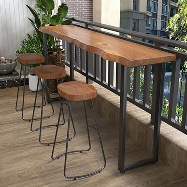 Contemporary Solid Wood Bar Set 1/2/4 Pieces Rectangle Pub Dining Set for Indoor Clearhalo 'Bar Furniture' 'furn' 'furn_home_bar_bar_sets' 'Furniture' 'Home Bars & Bar Sets' 'home_bar_bar_sets' 'Kitchen & Dining Furniture' 6612355