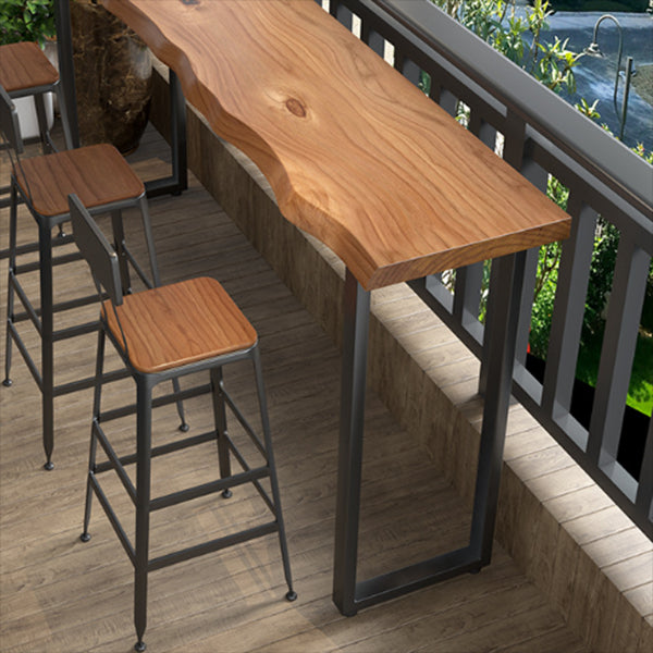 Contemporary Solid Wood Bar Set 1/2/4 Pieces Rectangle Pub Dining Set for Indoor Clearhalo 'Bar Furniture' 'furn' 'furn_home_bar_bar_sets' 'Furniture' 'Home Bars & Bar Sets' 'home_bar_bar_sets' 'Kitchen & Dining Furniture' 6612360