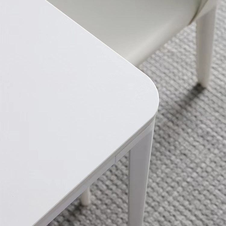 Contemporáneo 1/2/4/5/6/7 Piezas Muebles Sillas de comedor rectangulares de piedra colocadas en blanco