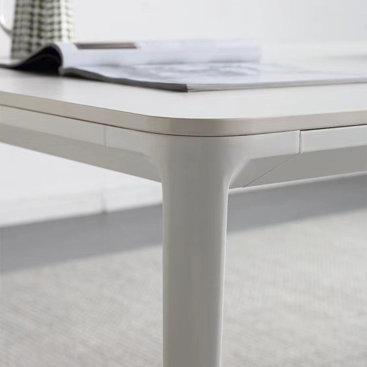 Contemporáneo 1/2/4/5/6/7 Piezas Muebles Sillas de comedor rectangulares de piedra colocadas en blanco