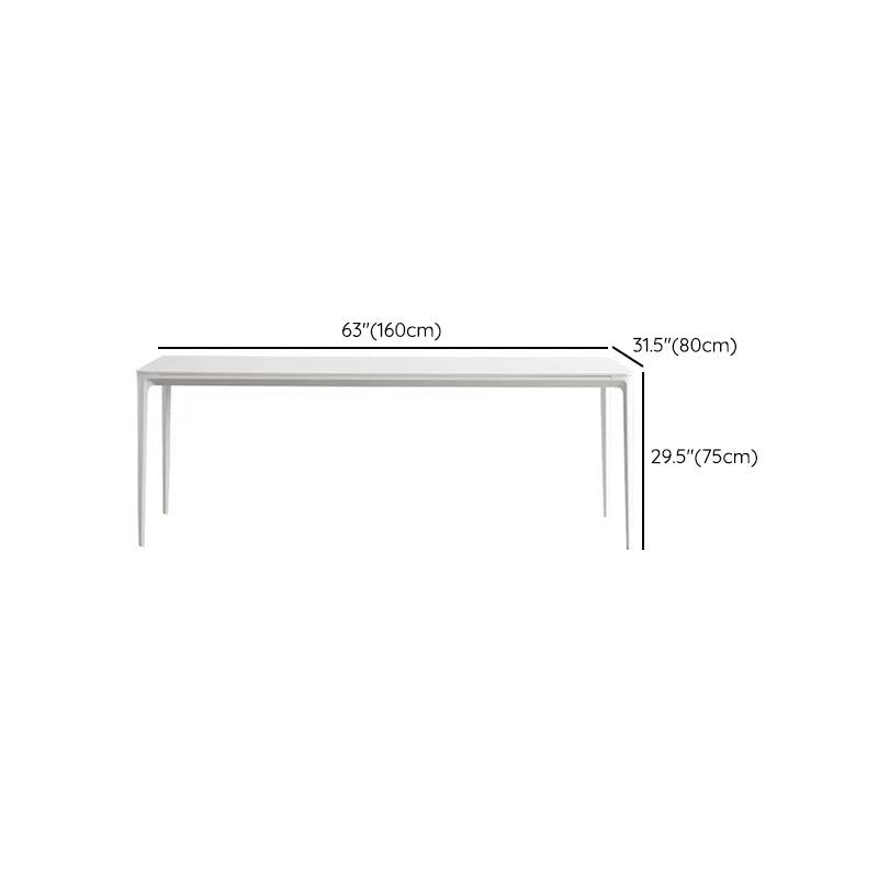 Contemporáneo 1/2/4/5/6/7 Piezas Muebles Sillas de comedor rectangulares de piedra colocadas en blanco