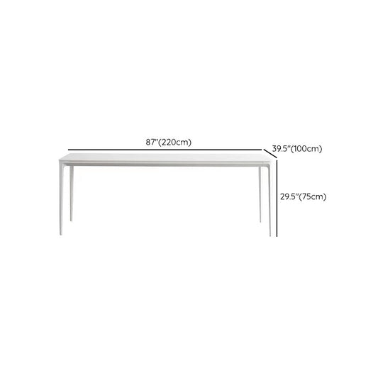 Contemporáneo 1/2/4/5/6/7 Piezas Muebles Sillas de comedor rectangulares de piedra colocadas en blanco