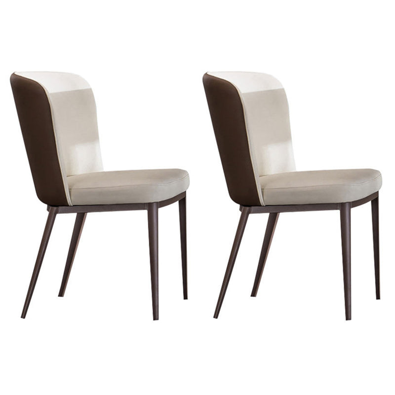 Glam Style Rectangle Table Set 1/2/5/7 Pieces Dining Set with Metal Legs 2 White Chairs Clearhalo 'Dining Room Sets' 'Dining Tables & Seating' 'dining_room_set' 'furn' 'furn_dining_room_set' 'Furniture' 'Kitchen & Dining Furniture' 6612411