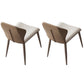 Glam Style Rectangle Table Set 1/2/5/7 Pieces Dining Set with Metal Legs 2 Beige Chairs Clearhalo 'Dining Room Sets' 'Dining Tables & Seating' 'dining_room_set' 'furn' 'furn_dining_room_set' 'Furniture' 'Kitchen & Dining Furniture' 6612412