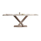 Glam Style Rectangle Table Set 1/2/5/7 Pieces Dining Set with Metal Legs Clearhalo 'Dining Room Sets' 'Dining Tables & Seating' 'dining_room_set' 'furn' 'furn_dining_room_set' 'Furniture' 'Kitchen & Dining Furniture' 6612416