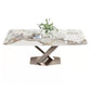 Glam Style Rectangle Table Set 1/2/5/7 Pieces Dining Set with Metal Legs Clearhalo 'Dining Room Sets' 'Dining Tables & Seating' 'dining_room_set' 'furn' 'furn_dining_room_set' 'Furniture' 'Kitchen & Dining Furniture' 6612421