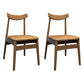 Moderne eetgelegenheid 1/2/4 PCS Massieve houten eettafel en stoelen in bruin