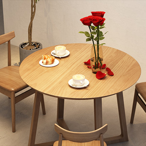 Moderne eetgelegenheid 1/2/4 PCS Massieve houten eettafel en stoelen in bruin