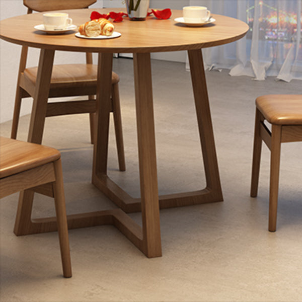 Moderne eetgelegenheid 1/2/4 PCS Massieve houten eettafel en stoelen in bruin