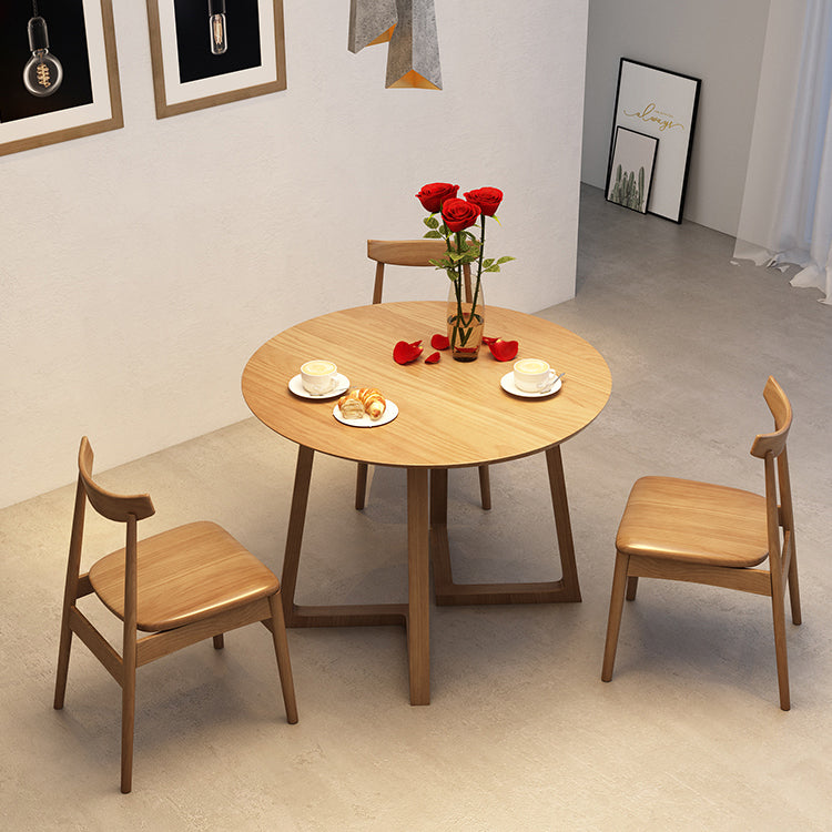 Moderne eetgelegenheid 1/2/4 PCS Massieve houten eettafel en stoelen in bruin