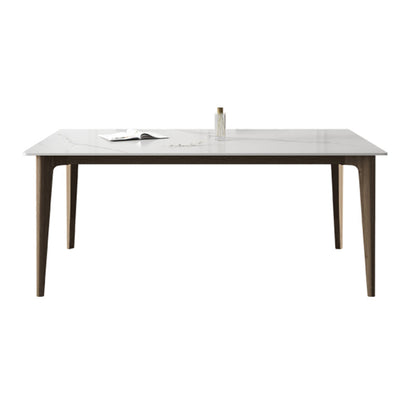 Modern 1/4/5/7 Pieces Furniture Stone Rectangle Dining Table Set in White Clearhalo 'Dining Room Sets' 'Dining Tables & Seating' 'dining_room_set' 'furn' 'furn_dining_room_set' 'Furniture' 'Kitchen & Dining Furniture' 6612450