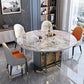 Modern 1/4/5/7 Pieces Dining Furniture Stone Round Dining Chairs Set in White