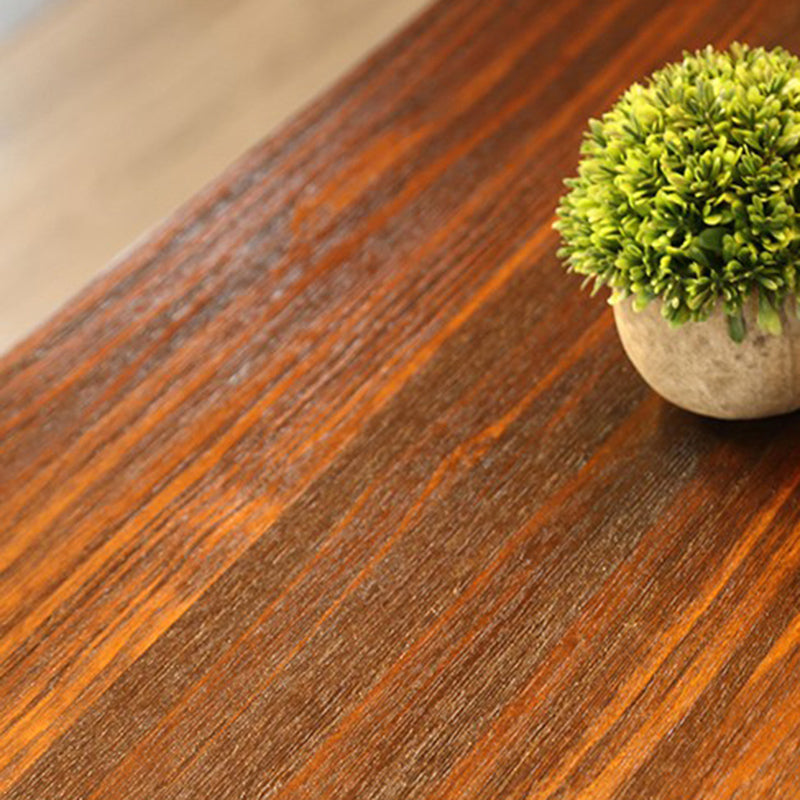 Industrial 1/2/3/4/5 pezzi mobili sedie da pranzo a rettangolo in legno massiccio impostati in marrone