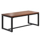 Contemporary 1/2/3/6/7 Pieces Furniture Rectangle Solid Wood Dining Table Set in Brown