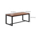 Contemporary 1/2/3/6/7 Pieces Furniture Rectangle Solid Wood Dining Table Set in Brown