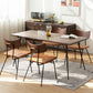 Juego de comedor industrial 1/5/6/7 PCS Mesa de comedor de madera maciza y sillas sin brazos
