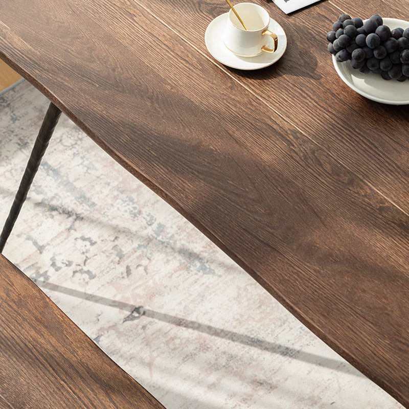 Juego de comedor industrial 1/5/6/7 PCS Mesa de comedor de madera maciza y sillas sin brazos