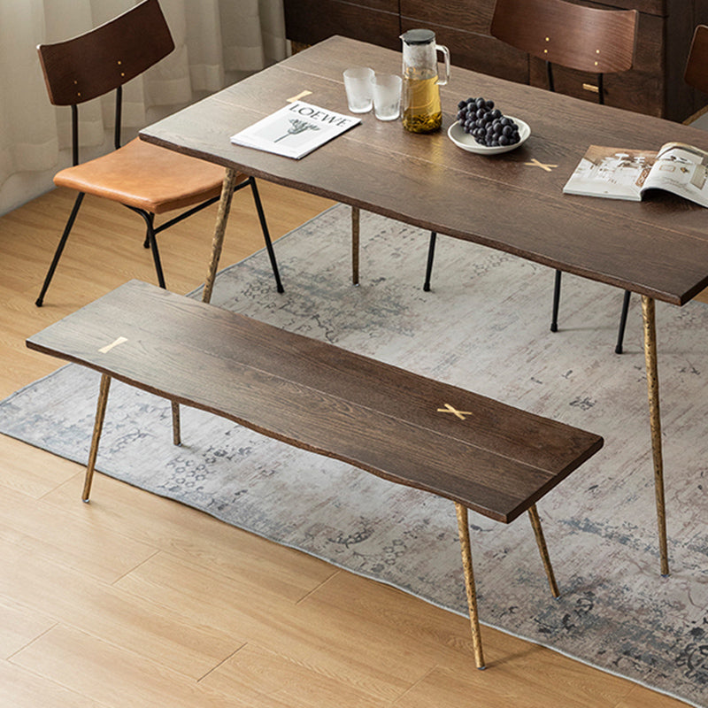 Juego de comedor industrial 1/5/6/7 PCS Mesa de comedor de madera maciza y sillas sin brazos