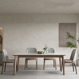 Modern 1/4/5/7 Pieces Dining Table Set Stone Rectangle Furniture in White