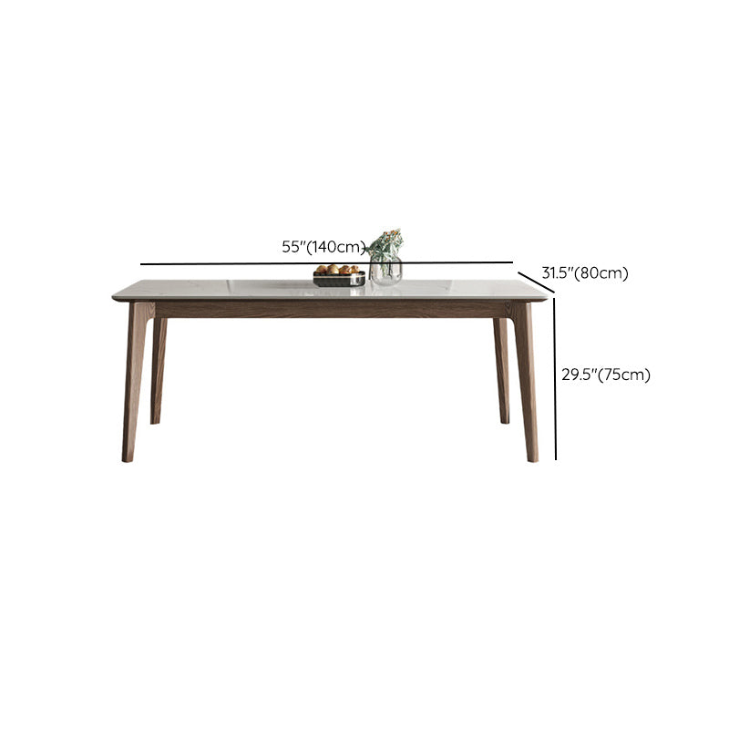 Modern 1/4/5/7 Pieces Dining Table Set Stone Rectangle Furniture in White Clearhalo 'Dining Room Sets' 'Dining Tables & Seating' 'dining_room_set' 'furn' 'furn_dining_room_set' 'Furniture' 'Kitchen & Dining Furniture' 6612592