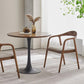 Round Dining Table Set 1/3 Pcs Solid Wood Top Dining Table and Arm Chairs
