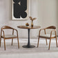 Round Dining Table Set 1/3 Pcs Solid Wood Top Dining Table and Arm Chairs