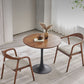 Round Dining Table Set 1/3 Pcs Solid Wood Top Dining Table and Arm Chairs