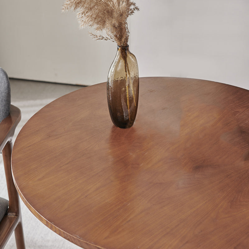 Round Dining Table Set 1/3 Pcs Solid Wood Top Dining Table and Arm Chairs