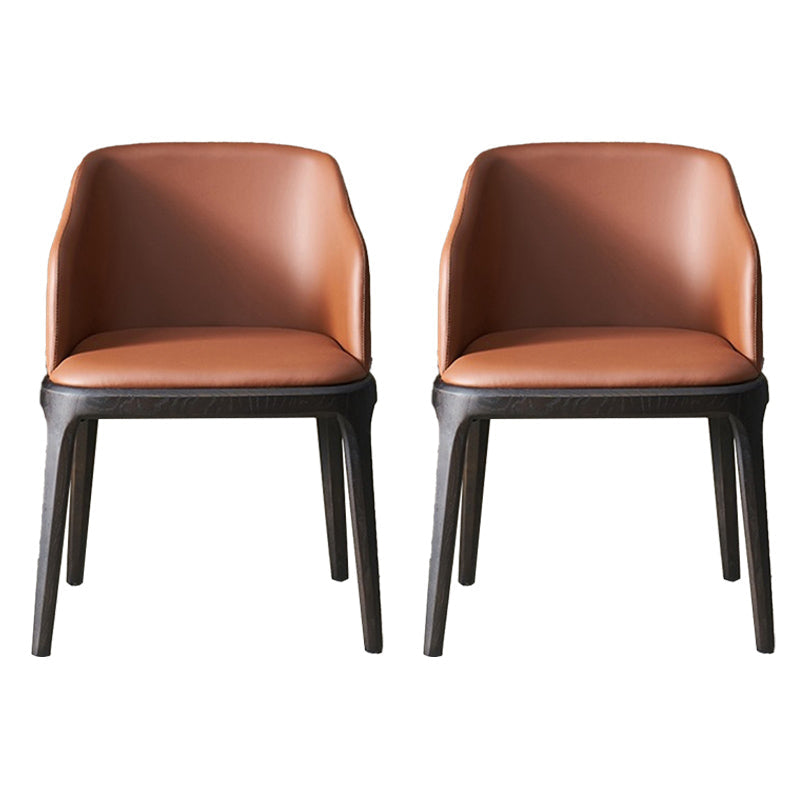 Industrial 1/2/5/7 Pieces Furniture Solid Wood Rectangle Dining Chairs Set in Black 2 Orange Chairs Clearhalo 'Dining Room Sets' 'Dining Tables & Seating' 'dining_room_set' 'furn' 'furn_dining_room_set' 'Furniture' 'Kitchen & Dining Furniture' 6612616