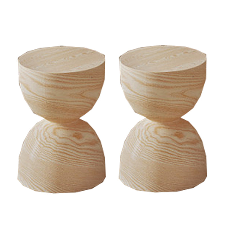 Industrial 1/2/5 Pieces Furniture Solid Wood Rectangle Dining Chairs Set in Natural 2 Wood Stools Clearhalo 'Dining Room Sets' 'Dining Tables & Seating' 'dining_room_set' 'furn' 'furn_dining_room_set' 'Furniture' 'Kitchen & Dining Furniture' 6612642