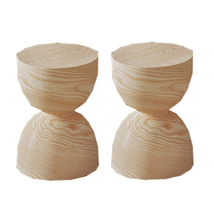 Industrial 1/2/5 Pieces Furniture Solid Wood Rectangle Dining Chairs Set in Natural 2 Wood Stools Clearhalo 'Dining Room Sets' 'Dining Tables & Seating' 'dining_room_set' 'furn' 'furn_dining_room_set' 'Furniture' 'Kitchen & Dining Furniture' 6612642