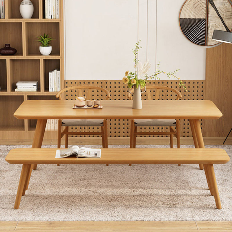 Juego de comedor moderno 1/4/5/6/7 PCS Mesa de comedor de madera maciza rectángulo y sillas sin brazos