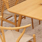 Juego de comedor moderno 1/4/5/6/7 PCS Mesa de comedor de madera maciza rectángulo y sillas sin brazos