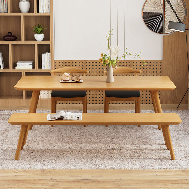 Juego de comedor moderno 1/4/5/6/7 PCS Mesa de comedor de madera maciza rectángulo y sillas sin brazos
